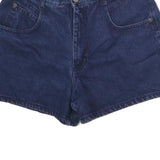 Womens Blue Cotton Denim Casual Shorts L W28 Summer Wear