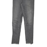 LEVI'S Womens Slim Grey Denim Raw Hem Zip W27 L27 Stylish Cotton Blend Jeans