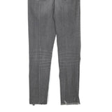 LEVI'S Womens Slim Grey Denim Raw Hem Zip W27 L27 Stylish Cotton Blend Jeans