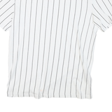 KARL KANI Mens White & Black Pinstripe Modern T-Shirt S Short Sleeve Crew Neck