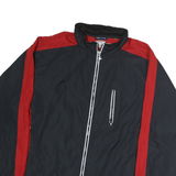 CHAMPION Mens Black & Red Track Jacket XL Polyester Zip Plain Lightweight
