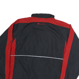 CHAMPION Mens Black & Red Track Jacket XL Polyester Zip Plain Lightweight