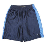 NIKE Mens Shorts Navy Blue & Blue Sports L W32 Lightweight Polyester Gym