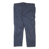 PINEWOOD Mens Cotton Blend Navy Blue Regular Fit Cargo Trousers W37 L27 Outdoor