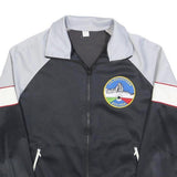 ODO Mens Black Grey Nylon Track Jacket M Zip Plain Casual Lightweight