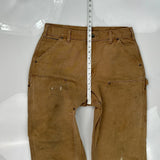 Carhartt Double Knee Carpenter Pants - 34W 32L Brown Cotton