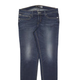 LEVI'S Womens Slim Dark Blue Denim Jeans W31 L34 Stretch Cotton Blend Zip