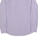 NAUTICA Mens Purple & White Checked Shirt M Cotton Blend Button-Down Collar Long
