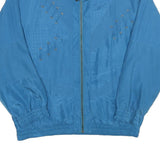 GREAT CAVALIER Womens Blue Silk Zip Jacket XL Woven Classic Style