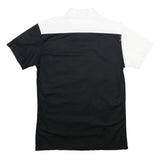 JUST REBEL Mens Black & White Abstract Pattern Cotton Shirt L Casual Button Up