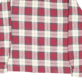 BERNE APPAREL Mens Red & Cream Check Shirt M Cotton Blend Long Sleeve Casual