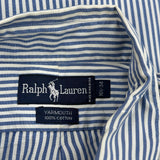 Ralph Lauren Striped Shirt - Large Blue Cotton