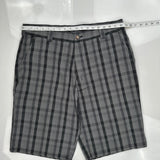 Dickies Checked Cargo Shorts - 36W 12L Gray Cotton Blend