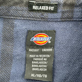 Dickies Checked Flannel Shirt - XL Black Cotton
