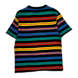 Guess Striped T-Shirt - Large Multicoloured Cotton