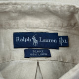 Blake Shirt Ralph Lauren Short Sleeve Shirt - XL Beige Linen
