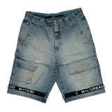 Francois Girbaud Hip Hop Denim Shorts - 34W 12L Light Wash Cotton