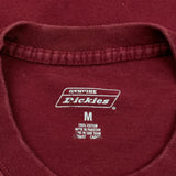Dickies T-Shirt - Medium Red Cotton