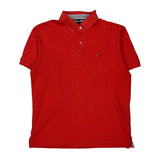 Tommy Hilfiger Polo Shirt - Medium Red Cotton