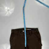 Carhartt Carpenter Trousers - 32W UK 12 Brown Cotton