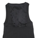DIESEL Womens Black Cotton Blend Playsuit L Zip Front Drawstring Casual Summer