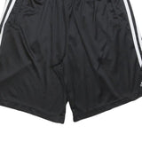 ADIDAS Mens Black Casual Polyester Shorts M W28 Sportswear Three Stripes