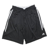 ADIDAS Mens Black Casual Polyester Shorts M W28 Sportswear Three Stripes