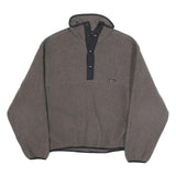 WOOLRICH Mens Grey Plain Jumper 1/4 Zip Polyester M Casual Comfortable Outerwear