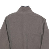 WOOLRICH Mens Grey Plain Jumper 1/4 Zip Polyester M Casual Comfortable Outerwear