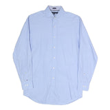 TOMMY HILFIGER Mens Blue Shirt M Classic Fit Cotton Blend Smart Casual