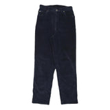LAUREN RALPH LAUREN Womens Cotton Blend Navy Slim Straight Trousers W26 L29
