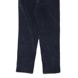 LAUREN RALPH LAUREN Womens Cotton Blend Navy Slim Straight Trousers W26 L29