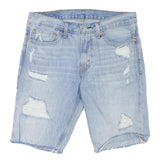 LEVI'S Womens Denim Blue Distressed Shorts M W32 Casual Cotton Blend