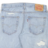 LEVI'S Womens Denim Blue Distressed Shorts M W32 Casual Cotton Blend