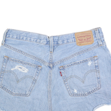 LEVI'S Womens Shorts Blue Denim Distressed S W29 Casual Summer Cut-Off