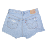 LEVI'S Womens Shorts Blue Denim Distressed S W29 Casual Summer Cut-Off