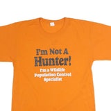 TEE SWING Mens Orange Graphic T-Shirt L Short Sleeve Crew Neck Humour