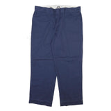 DICKIES Mens Navy Blue Regular Fit Straight Leg Trousers W38 L30 Workwear