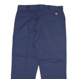 DICKIES Mens Navy Blue Regular Fit Straight Leg Trousers W38 L30 Workwear