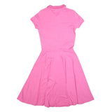 RALPH LAUREN Girls Pink Polo Style Cotton Blend Dress L Casual Summer