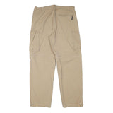 OLD KHAKI Mens Cotton Blend Beige Relaxed Cargo Trousers W35 L32