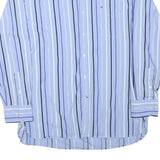 TOMMY HILFIGER Mens Blue & White Striped Shirt XL Button-Down Collar Long Sleeve