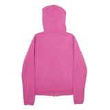 CONVERSE Womens Pink Full Zip Hoodie M Casual Cotton Blend Sweatshirt