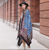 Anyyou 100% Merino Wool Black Multipatterns Silk Satin Large Winter Scarf Pashmina Shawl Bandana Perfect For Women Ladies Fashion Style