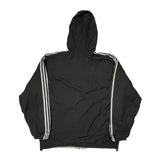Adidas Striped Windbreaker - XL Black Polyester