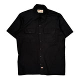 Dickies Short Sleeve Shirt - Large Black Polyester Blend