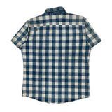 Lee Checked Short Sleeve Shirt - Large Blue Cotton