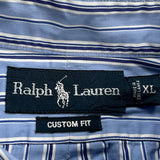 Ralph Lauren Striped Shirt - XL Blue Cotton