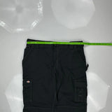 Dickies Cargo Trousers - 38W 32L Black Cotton