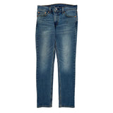 Levis Slim Fit Jeans - 28W 30L Blue Cotton